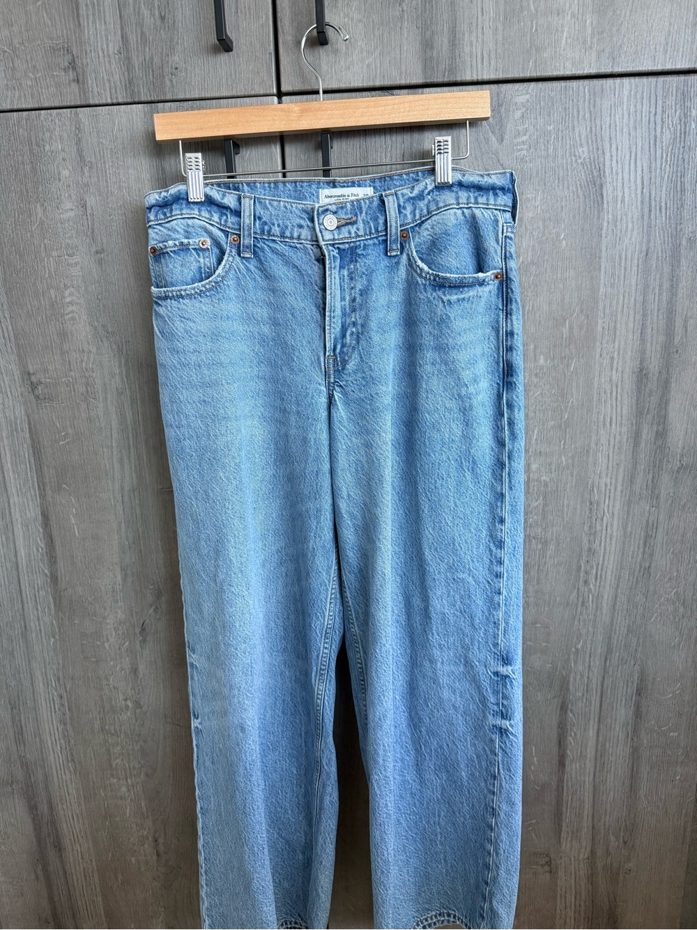 Abercrombie & Fitch Light Wash Straight-Leg Jeans